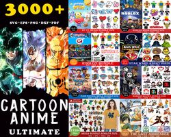 Ultimate Anime SVG Bundle, Anime, Love, Manga, Anime pack, Japanese cartoon SVG PNG, Silhouette Cutting, Anime