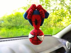 Spider man toy, car suspension, car accessory, car decor, living room decor, spiderman handmade