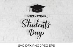 International Students Day calligraphy lettering SVG