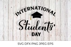 International Students Day hand lettered SVG
