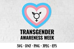 Transgender Awareness Week. LGBT event. Trans Pride SVG