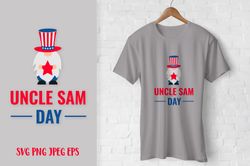 Uncle Sam Day SVG. Patriotic Gnome