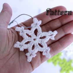 Crochet Snowflakes pattern, Christmas snowflake ornament PDF digital download