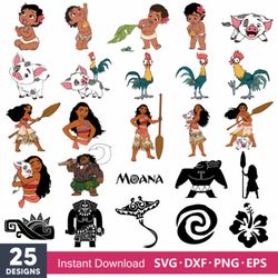 Moana SVG Bundle, Moana SVG, Moana Cartoon SVG PNG DXF EPS File