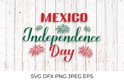 Mexico Independence Day calligraphy hand lettering  SVG