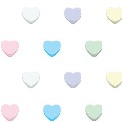 Valentines day lovely candies, sweet colorful hearts