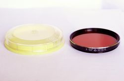 K-5,6x 52mm red lens filter 52x0.75 52x0,75 USSR for Helios-44M 44M-4 44M-6 box