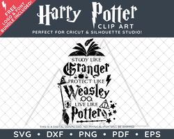 Harry Potter Clip Art SVG DXF PNG PDF - Typography Quote Design & FREE Font!