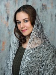 Orenburg shawl, Downy shawl, Knitted scarf, shawl from Russia, down shawl, Orenburg, down scarf