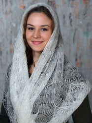 Orenburg shawl, Downy shawl, Knitted shawl, shawl from Russia, down shawl, Orenburg, down scarf