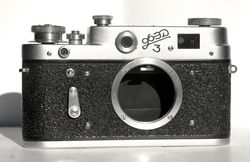 FED-3 rangefinder film camera 35 mm M39 mount USSR body early type
