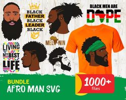 Afro Man SVG Cut Files, Afro Man Clipart Bundle, Afro Man PNG Images, PNG & SVG Files for Cricut & Silhouette