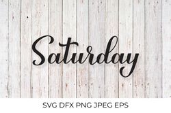 Saturday calligraphy hand lettering SVG