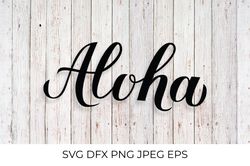 Aloha calligraphy lettering SVG