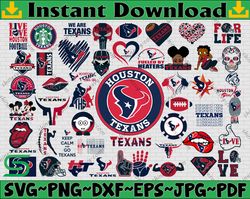 Bundle 50 Files Houston Texans Football Teams Svg, Houston Texans svg, NFL Teams svg, NFL Svg, Png, Dxf, Eps
