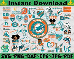 Bundle 50 Files Miami Dolphins Football Teams Svg, Miami Dolphins svg, NFL Teams svg, NFL Svg, Png, Dxf, Eps