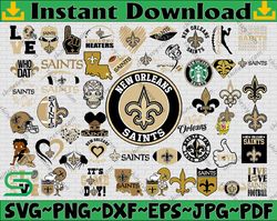 Bundle 50 Files New Orleans Saints Football Teams Svg, New Orleans Saints svg, NFL Teams svg, NFL Svg, Png, Dxf, Eps