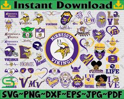 Bundle 50 Files Minnesota Vikings Football Teams Svg, Minnesota Vikings svg, NFL Teams svg, NFL Svg, Png, Dxf, Eps, Inst