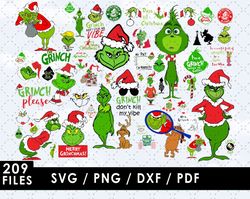 Grinch Face Svg Files, The Grinch Svg Files, Grinch Face Png Images, Grinch Ornament Svg, Clipart Bundle