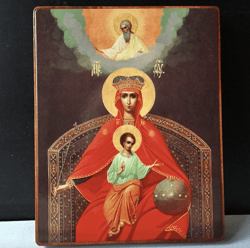Orthodox icon of the Mother of God - Sovereign | Printing mounted on wood | Size: 21 x 16 x 2 cm