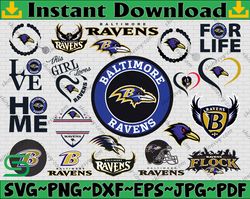 Bundle 26 Files Baltimore Ravens Football team Svg, Baltimore Ravens svg, NFL Teams svg, NFL Svg, Png, Dxf, Eps