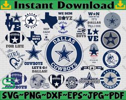 Bundle 27 Files Dallas Cowboys Football team Svg, Dallas Cowboys Svg, NFL Teams svg, NFL Svg, Png, Dxf, Eps