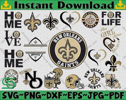 Bundle 19 Files New Orleans Saints Football team Svg, New Orleans Saints Svg, NFL Teams svg, NFL Svg, Png, Dxf, Eps