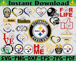 Bundle 24 Files Pittsburgh Steelers Football team Svg, Pittsburgh Steelers Svg, NFL Teams svg, NFL Svg, Png, Dxf, Eps