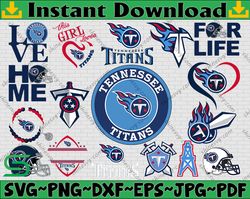 Bundle 17 Files Tennessee Titans Football team Svg, Tennessee Titans Svg, NFL Teams svg, NFL Svg, Png, Dxf, Eps