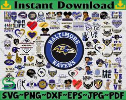 Bundle 86 Files Baltimore Ravens Football Team Svg, Baltimore Ravens Svg, NFL Teams svg, NFL Svg, Png Dxf,Eps