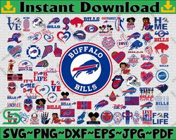 Bundle 85 Files Buffalo Bills Football Team Svg, Buffalo Bills svg, NFL Teams svg, NFL Svg, Png Dxf,Eps