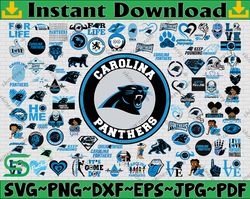 Bundle 91 Files Carolina Panthers Football Team Svg, Carolina Panthers Svg, NFL Teams svg, NFL Svg, Png Dxf,Eps