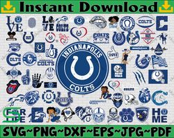 Bundle 64 Files Indianapolis Colts Football Team Svg, Indianapolis Colts Svg, NFL Teams svg, NFL Svg, Png, Dxf, Eps