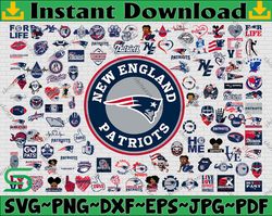 Bundle 120 New England Patriots Football Team Svg, New England Patriots svg, NFL Teams svg, NFL Svg, Png, Dxf, Eps