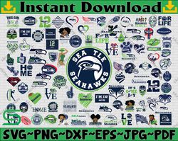 Bundle 100 Files Seattle Seahawks Football Team Svg,NFL Teams svg, NFL Svg, Png, Dxf, Eps, Instant Download