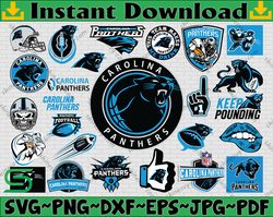 Bundle 26 Files Carolina Panthers Football team Svg, arolina Panthers svg, NFL Teams svg, NFL Svg, Png, Dxf, Eps