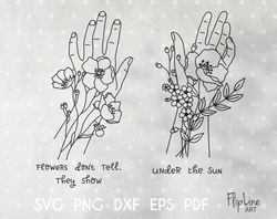 Wildflower SVG & PNG botanical clipart, Plant lady