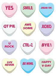 Collection of Conversation Hearts