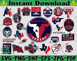 Bundle 25 Files Houston Texans Football team Svg, Houston Texans Svg, NFL Teams svg, NFL Svg, Png, Dxf, Eps