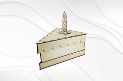 Gift box cake Birthday svg dxf design laser cut. Laser file.