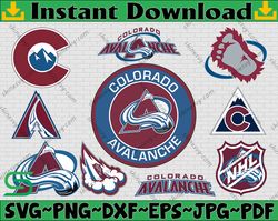 Bundle 10 Files Colorado Avalanche Hockey Team Svg, Colorado Avalanche Svg, NHL Svg, NHL Svg, Png, Dxf, Eps