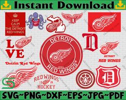 Bundle 14 Files Detroit Red Wings Hockey Team Svg, Detroit Red Wings Svg, NHL Svg, NHL Svg, Png, Dxf, Eps
