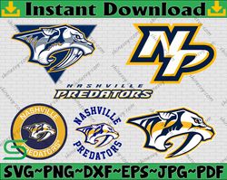 Bundle 6 Files Nashville Predators Hockey Team Svg, Nashville Predators Svg, NHL Svg, NHL Svg, Png, Dxf, Eps