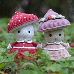 Crochet pattern fly agaric toy Mushroom doll girl clothes amigurumi toy dude amanita pattern Amigurumi magic mushroom cr