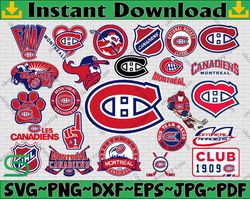 Bundle 25 Files Montreal Canadiens Hockey Team Svg, Montreal Canadiens Svg, NHL Svg, NHL Svg, Png, Dxf, Eps