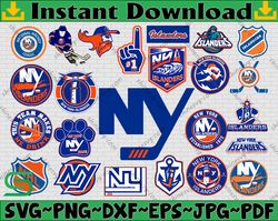 Bundle 24 Files New York Islanders Hockey Team Svg, New-York, New York Islanders Svg, NHL Svg, NHL Svg, Png, Dxf, Eps