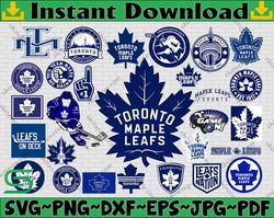 Bundle 28 Files Toronto Maple Leafs Hockey Team Svg, Toronto Maple Leafs Svg, NHL Svg, NHL Svg, Png, Dxf, Eps