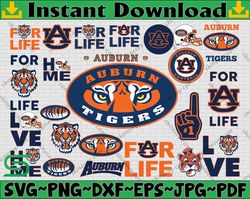 Bundle 24 Auburn Tigers Football Svg Bundle, N C A A SVG, Sport Svg, Auburn Tigers Svg, Auburn Tigers Logo