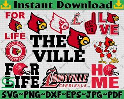 Bundle 12 Files Louisville Cardinals Football Team svg, Louisville Cardinals svg, NCAA Teams svg, NCAA Svg, Png, Dxf