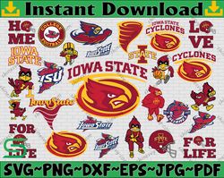 Bundle 28 Files Iowa State Cyclones Football Team Svg,Iowa State Cyclones Svg, N C A A Teams svg, N C A A Svg, Png, Dxf